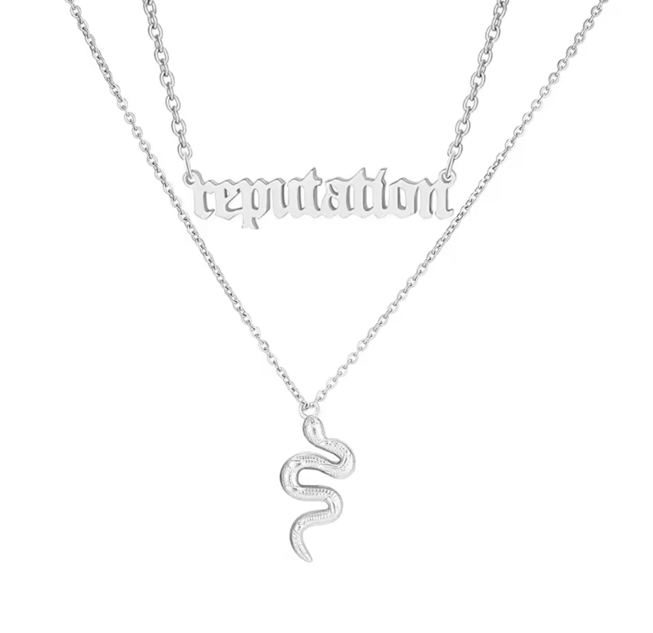 Reputation Music Album and Snake Necklace Double Pendant Brand NEW
